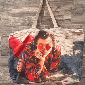 Colorful Graphic Print Tote Bag